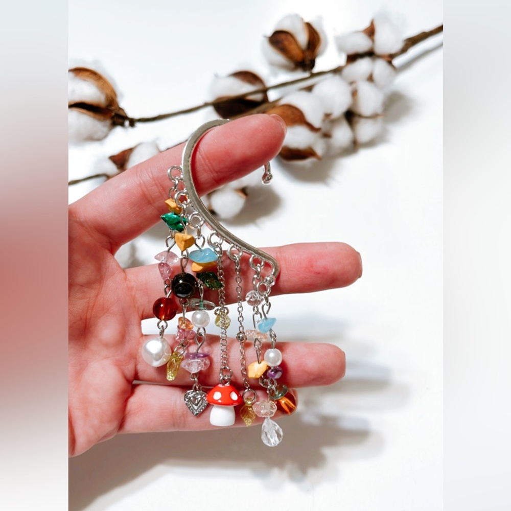 Mushroom ear cuff earrings N267 - Picture 1 of 2